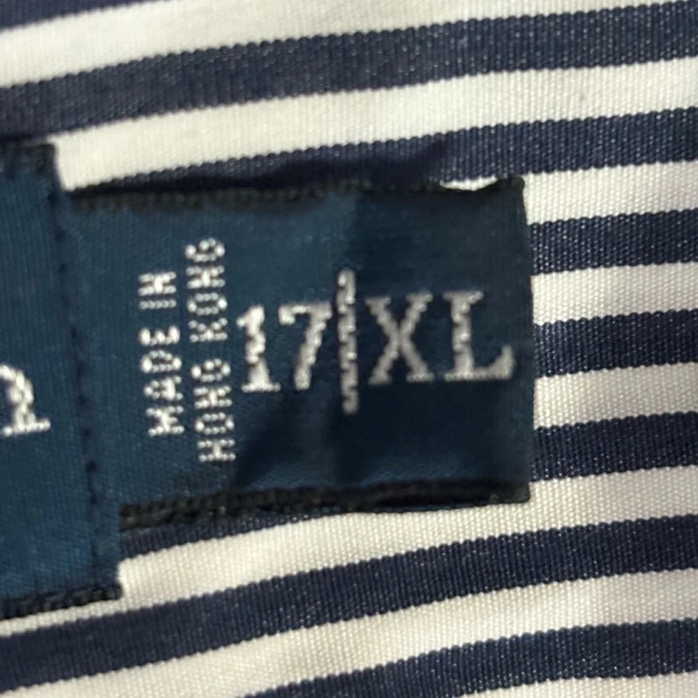 Ralph Lauren Polo Classic Button Up Shirt White Stripe classic fit size …